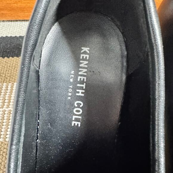 KENNETH COLE Justin Lug Loafer Booties Women 9M 90s Chunky Block Heel Leather - Picture 6 of 9